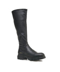 Stretch boots in pelle liscia #nero