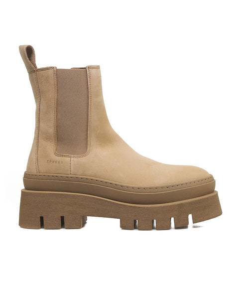 Chelsea boots in pelle nubuck #beige