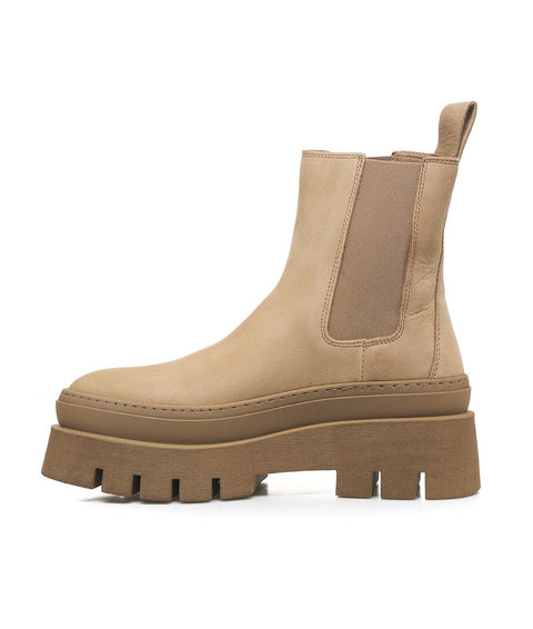 Chelsea boots in pelle nubuck #beige