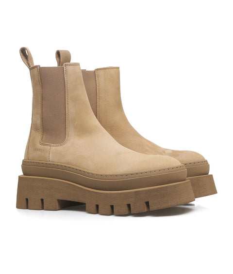 Chelsea boots in pelle nubuck #beige