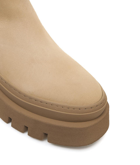 Chelsea boots in pelle nubuck #beige