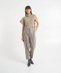 Pantalone in lana vergine 'Daisy' #beige