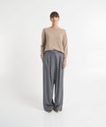 Pantaloni palazzo in misto lana vergine #grigio