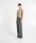 Pantaloni palazzo in misto lana vergine #grigio