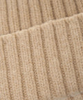 Berretto a maglia in misto lana #beige