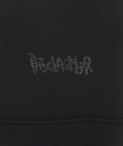 Hoodie con logo in strass #nero