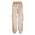 Pantalone cargo in velluto #beige