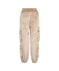 Pantalone cargo in velluto #beige