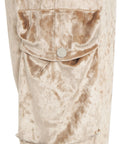 Pantalone cargo in velluto #beige