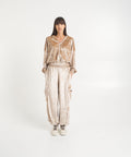 Pantalone cargo in velluto #beige