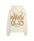 Hoodie con stampa logo #beige