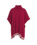 Poncho in maglia con logo #rosso