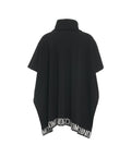 Poncho in maglia con logo #nero