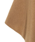 Poncho in maglia con logo #marrone