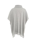 Poncho in maglia con logo #grigio