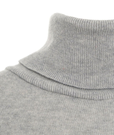 Poncho in maglia con logo #grigio