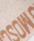 Sciarpa in mohair con logo #beige