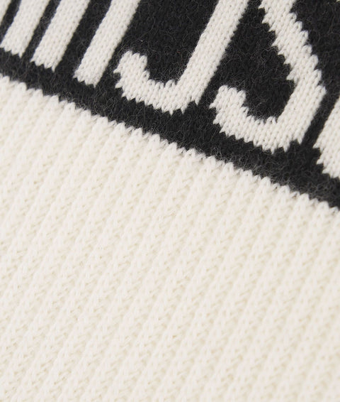 Sciarpa in maglia con ricamo logo #bianco