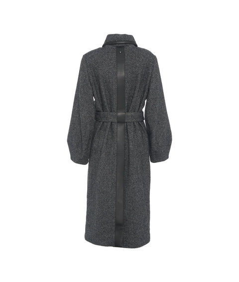 Cappotto trench in lana 'Zeva-HB' #nero