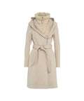 Cappotto in lana con inserto 'Shia-SLB' #beige