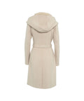 Cappotto in lana con inserto 'Shia-SLB' #beige