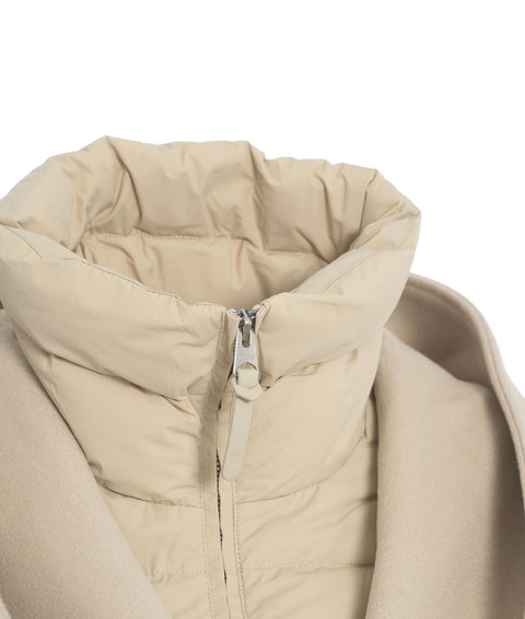 Cappotto in lana con inserto 'Shia-SLB' #beige