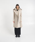 Cappotto in lana con inserto 'Shia-SLB' #beige