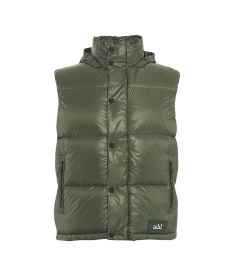 Gilet in piuma d'oca trapuntato #verde