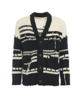 Cardigan oversize con frange #nero