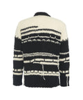 Cardigan oversize con frange #nero