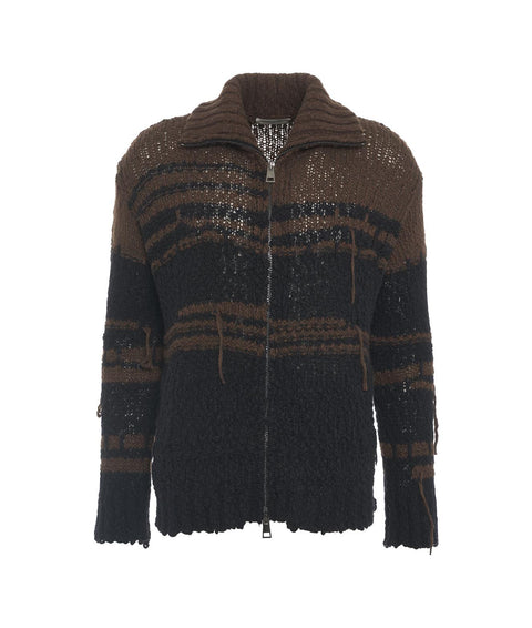 Cardigan in maglia grossa #marrone