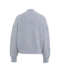 Cardigan a maglia in misto lana alpaka #blu