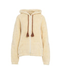 Hoodie con zip 'Sultana' #beige