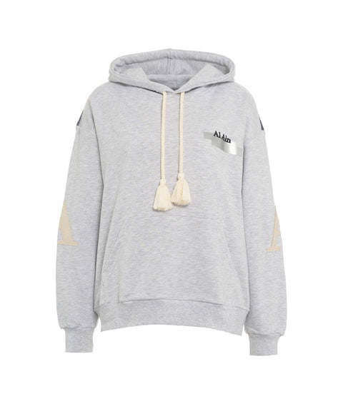 Hoodie 'Constell' con stampa sul retro #grigio