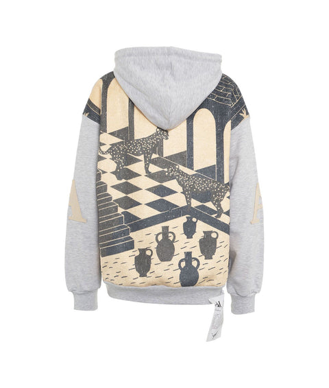 Hoodie 'Constell' con stampa sul retro #grigio