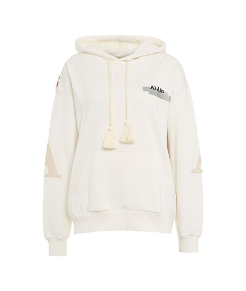 Hoodie con stampa sul retro #bianco