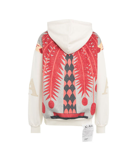 Hoodie con stampa sul retro #bianco