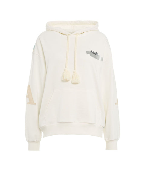 Hoodie con stampa sul retro #bianco