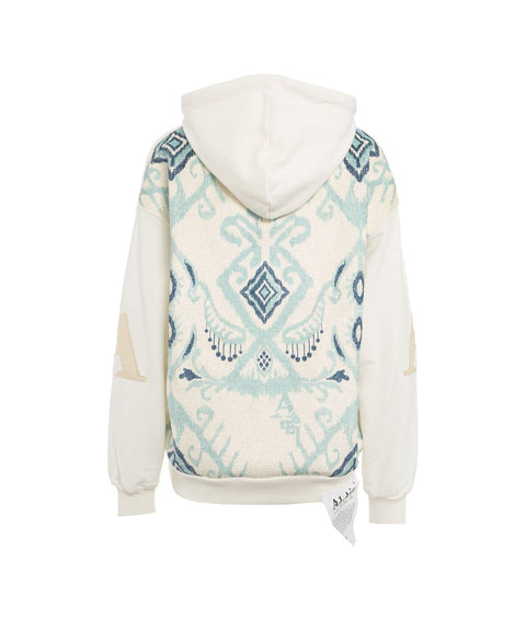 Hoodie con stampa sul retro #bianco