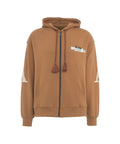 Felpa con cappuccio 'Ahzx' con zip #marrone