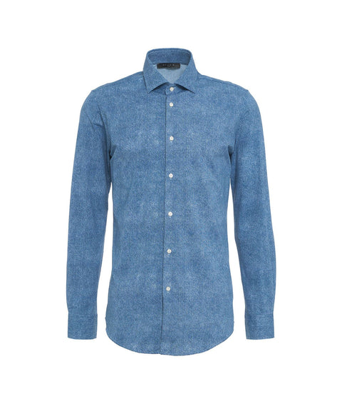 Camicia in tessuto active #blu