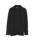 Cardigan oversize in maglia grossa #nero