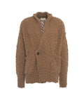 Cardigan a maglia grossa #marrone