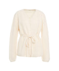 Soffice cardigan in cachemire #bianco