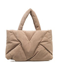 Borsa a spalla in velluto a coste #beige