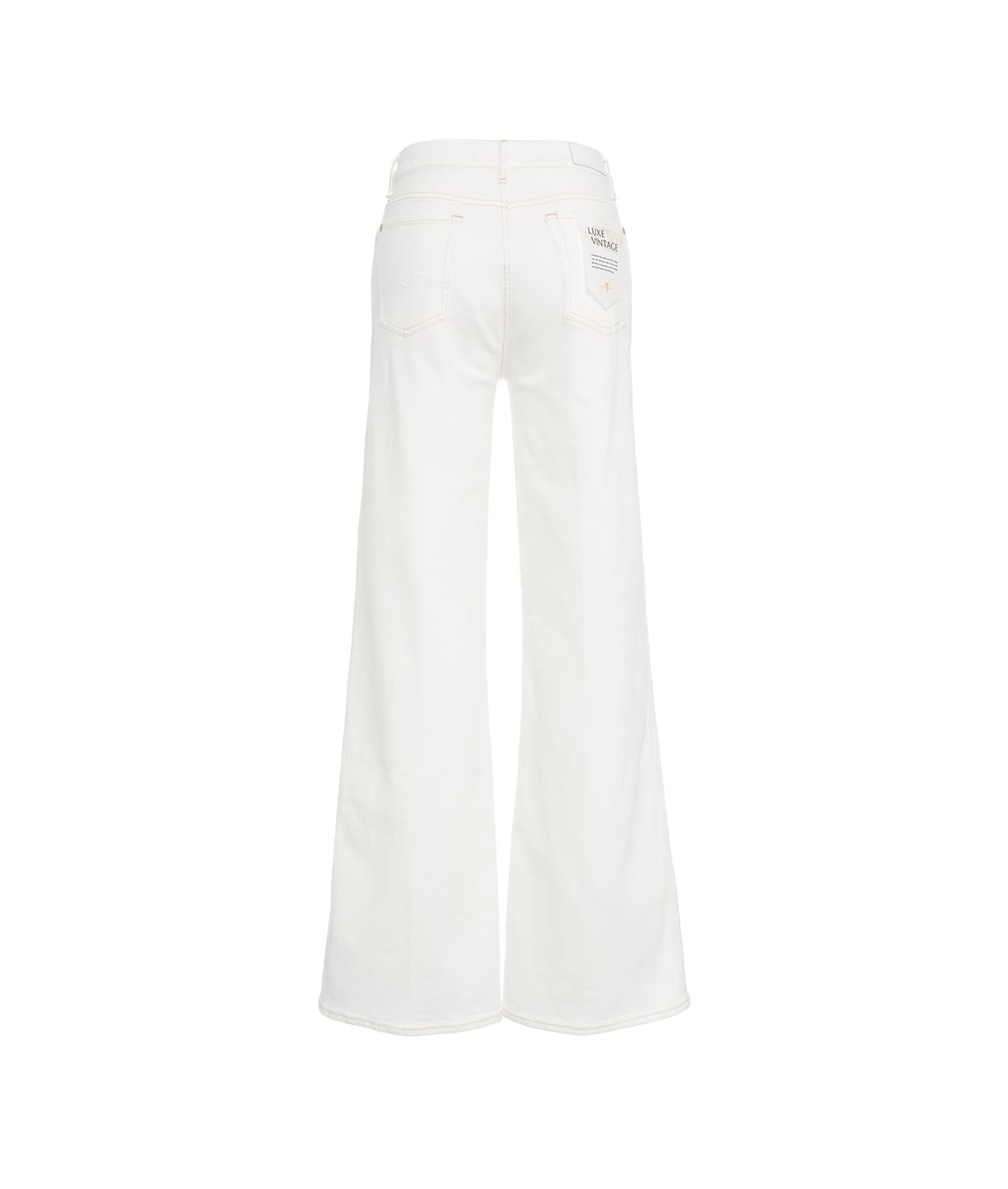 7 for all mankind Wide leg jeans Lotta Sugar White Woman MAXIMILIAN