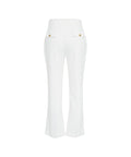 Pantaloni cropped in crêpe #bianco