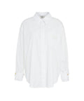 Camicia con dettagli logo #bianco