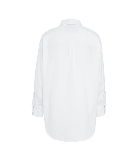 Camicia con dettagli logo #bianco