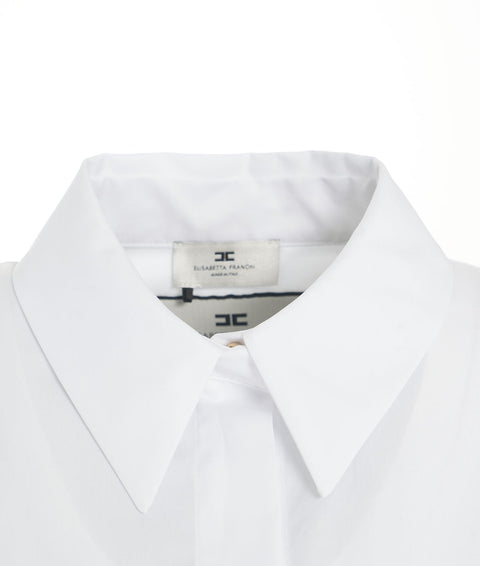 Camicia con dettagli logo #bianco